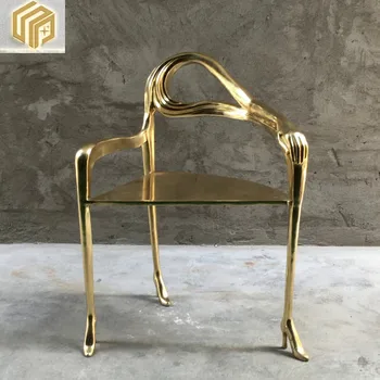 Luxo De Ouro Única Cadeira Sofá Cadeira Moderna De Luxo Espelho De Luxo Cadeira De Designer Único Casual Cadeira