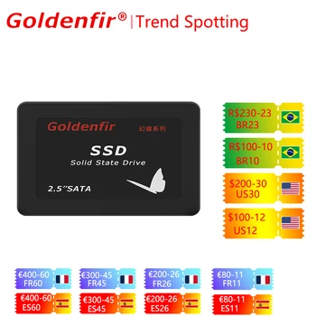 Goldenfir SSD 120GB 128GB SATAIII SSD 240GB 256 gb de hd de 1TB e 2TB de 512GB de 500GB 480GB disco rígido de estado sólido de 2,5 para Laptop